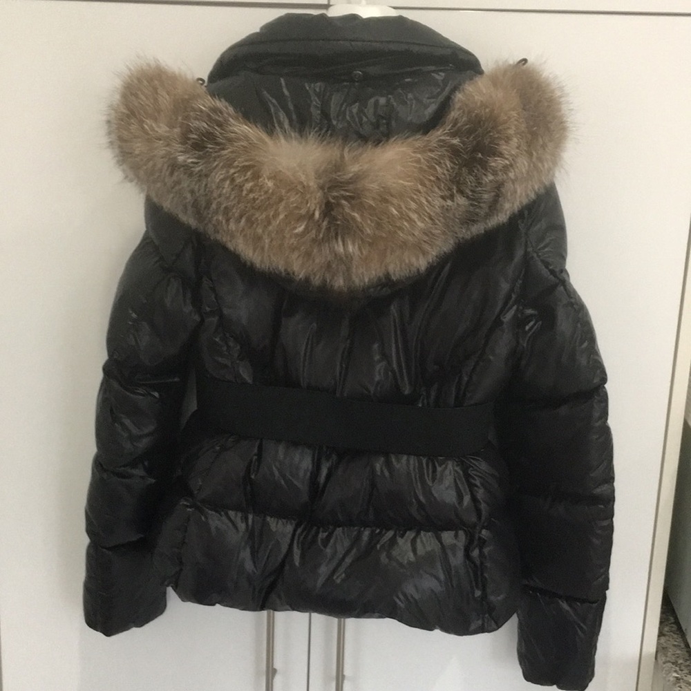 🔺SOLD🔺MONCLER Black Ribaudfur down jacket Hood COMES WITH RECEIPT - Picture 3 of 17
